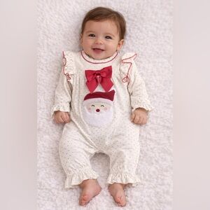 NWT! Festive Baby Outfit with Santa Design